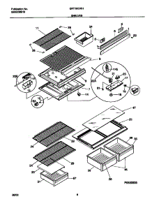 04 - Shelves parts for Frigidaire Refrigerator GRT18IDRHD0 from AppliancePartsPros.com