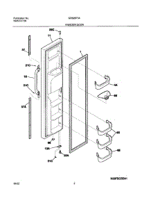 03 - Freezer Door parts for Gibson Refrigerator GRS26F5AW4 from AppliancePartsPros.com