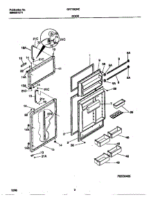 02 - Door parts for Frigidaire Refrigerator GRT18QNCD3 from AppliancePartsPros.com
