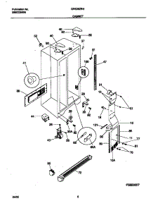 04 - Cabinet parts for Frigidaire Refrigerator GRS26ZRHD3 from AppliancePartsPros.com