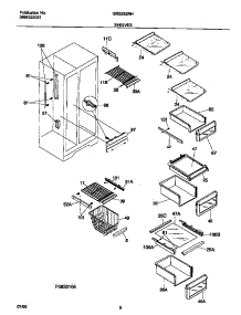 05 - Shelves parts for Frigidaire Refrigerator GRS26ZRHD1 from AppliancePartsPros.com