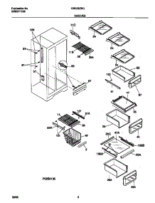 05 - Shelves parts for Frigidaire Refrigerator GRS26ZRGD2 from AppliancePartsPros.com