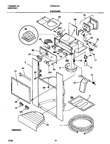 08 - Ice Dispenser parts for Frigidaire Refrigerator GRS26ZRHD1 from AppliancePartsPros.com