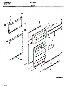 02 - Doors parts for Frigidaire Refrigerator GRT16CNHD0 from AppliancePartsPros.com