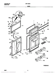02 - Door parts for Frigidaire Refrigerator GRT16QNCD1 from AppliancePartsPros.com