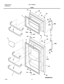 03 - Door parts for Gibson Refrigerator GRT15B3BW2 from AppliancePartsPros.com