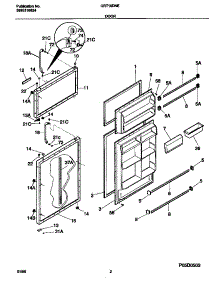 02 - Door parts for Frigidaire Refrigerator GRT18DNED4 from AppliancePartsPros.com