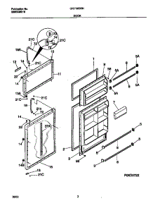 02 - Doors parts for Frigidaire Refrigerator GRT18IDRHW0 from AppliancePartsPros.com