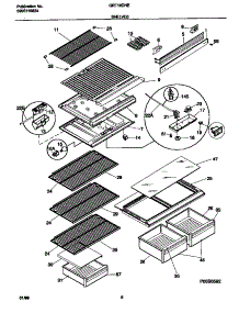 04 - Shelves parts for Frigidaire Refrigerator GRT18DNED4 from AppliancePartsPros.com