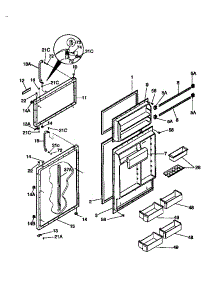 02 - Door parts for Frigidaire Refrigerator GRT18QNCW0 from AppliancePartsPros.com
