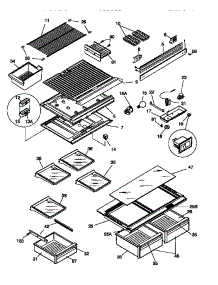 04 - Shelves / Controls parts for Frigidaire Refrigerator GRT18RRCD0 from AppliancePartsPros.com
