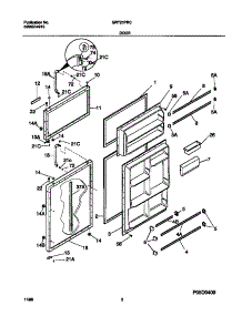 02 - Doors parts for Frigidaire Refrigerator GRT21PRCD4 from AppliancePartsPros.com