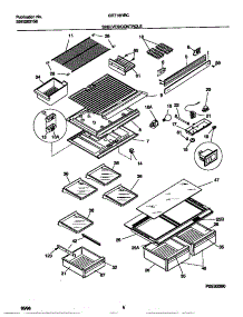 04 - Shelves / Controls parts for Frigidaire Refrigerator GRT18RRCD2 from AppliancePartsPros.com