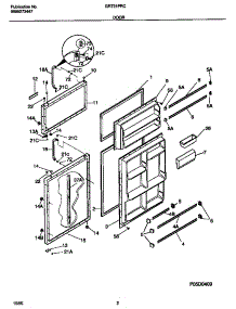 02 - Door parts for Frigidaire Refrigerator GRT21PRCD1 from AppliancePartsPros.com