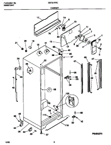 03 - Cabinet parts for Frigidaire Refrigerator GRT21PRCD1 from AppliancePartsPros.com