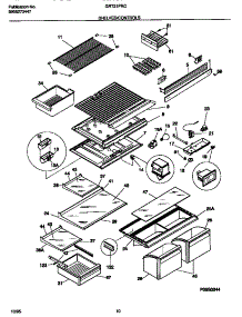 04 - Shelves / Controls parts for Frigidaire Refrigerator GRT21PRCD1 from AppliancePartsPros.com