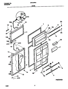 02 - Doors parts for Frigidaire Refrigerator GRT21PRHD0 from AppliancePartsPros.com