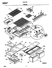 04 - Shelves parts for Frigidaire Refrigerator GRT21PRHD0 from AppliancePartsPros.com