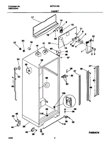 03 - Cabinet parts for Frigidaire Refrigerator GRT21LRGW0 from AppliancePartsPros.com