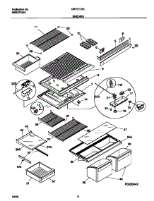 04 - Shelves parts for Frigidaire Refrigerator GRT21LRGW0 from AppliancePartsPros.com