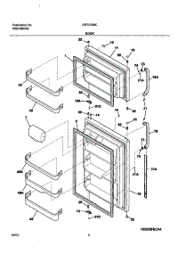03 - Door parts for Gibson Refrigerator GRT21S6CQ0 from AppliancePartsPros.com