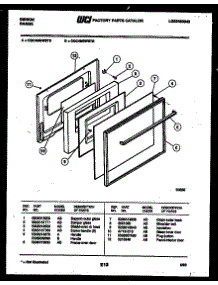 04 - Door Parts parts for Frigidaire Range CGC4M5WSTE from AppliancePartsPros.com