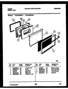 05 - Door Parts parts for Frigidaire Range CGC4M6WXF from AppliancePartsPros.com