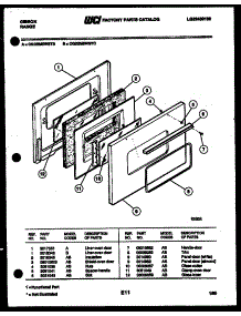 05 - Door Parts parts for Frigidaire Range CGD2M5WSTB from AppliancePartsPros.com