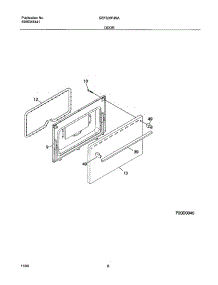 05 - Door parts for Gibson Range GEF305PJSA from AppliancePartsPros.com