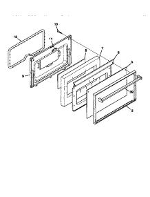 06 - Door parts for Frigidaire Range GGF325BBDB from AppliancePartsPros.com