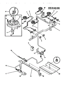 03 - Burner parts for Frigidaire Range GGF325BBWB from AppliancePartsPros.com