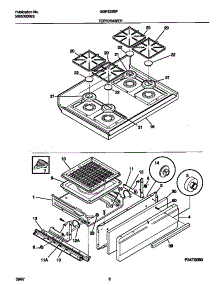 05 - Top / Drawer parts for Frigidaire Range GGF333BFDB from AppliancePartsPros.com