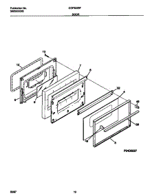 06 - Door parts for Frigidaire Range GGF333BFDB from AppliancePartsPros.com