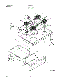 09 - Top / Drawer parts for Gibson Range GEF352BHWB from AppliancePartsPros.com