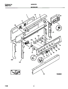 02 - Backguard parts for Frigidaire Range GEF357CBTC from AppliancePartsPros.com