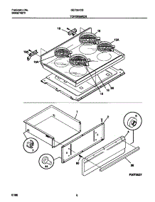 04 - Top / Drawer parts for Frigidaire Range GEF357CBTC from AppliancePartsPros.com