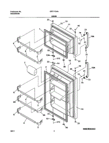 03 - Doors parts for Gibson Refrigerator GRT17G4AW0 from AppliancePartsPros.com
