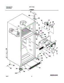 05 - Cabinet parts for Gibson Refrigerator GRT17G4AW0 from AppliancePartsPros.com