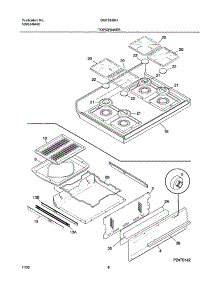 09 - Top / Drawer parts for Gibson Range GGF334BHWD from AppliancePartsPros.com