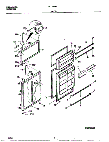 02 - Door parts for Frigidaire Refrigerator GRT18DNED0 from AppliancePartsPros.com