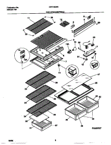04 - Shelves / Controls parts for Frigidaire Refrigerator GRT18DNED0 from AppliancePartsPros.com