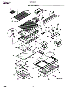 04 - Shelves / Controls parts for Frigidaire Refrigerator GRT18QNCW1 from AppliancePartsPros.com