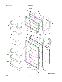 03 - Door parts for Gibson Refrigerator GRT18S6AW0 from AppliancePartsPros.com
