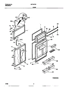 02 - Door parts for Frigidaire Refrigerator GRT18TNCD3 from AppliancePartsPros.com