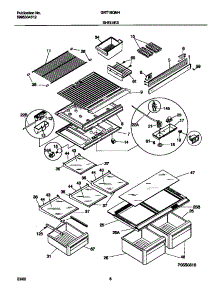 04 - Shelves parts for Frigidaire Refrigerator GRT18QNHD1 from AppliancePartsPros.com