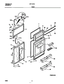 02 - Door parts for Frigidaire Refrigerator GRT18TNCW2 from AppliancePartsPros.com