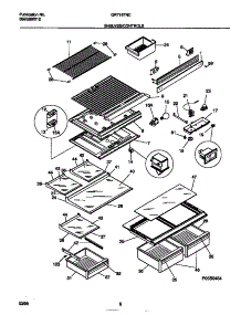 04 - Shelves / Controls parts for Frigidaire Refrigerator GRT18TNCW2 from AppliancePartsPros.com