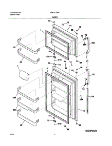 03 - Doors parts for Gibson Refrigerator GRT21G6AQ6 from AppliancePartsPros.com