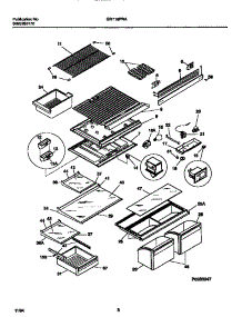 04 - Shelves, Controls, Divider, Mullion parts for Frigidaire Refrigerator GRT19PRAD3 from AppliancePartsPros.com