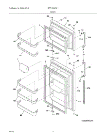 03 - Door parts for Gibson Refrigerator GRT18S6AWH from AppliancePartsPros.com